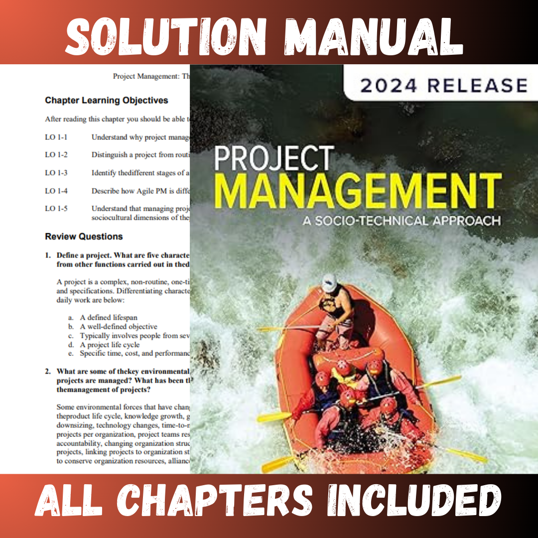 Solution Manual for Project Management The Managerial Process 8th Edition by Larson