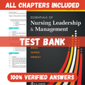 Test Bank for Essentials of Nursing Leadership and Management 8th Edition by Weiss