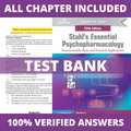 Test Bank - Stahl's Essential Psychopharmacology Neuroscientific Basis and Practical Applications 5th Edition by Stahl