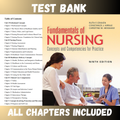 Test Bank for Fundamentals of Nursing: Concepts and Competencies for Practice 9th Edition (Ruth)  | All Chapters