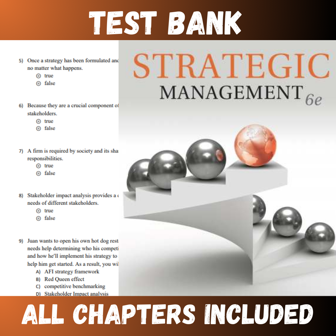 Test Bank for Strategic Management: Concepts 6th Edition (Frank)  | All Chapters