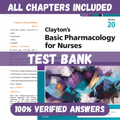 Test Bank for Clayton’s Basic Pharmacology for Nurses 20th Edition by Willihnganz