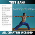 Test Bank - Fundamentals of Anatomy & Physiology, 10th Edition by Martini