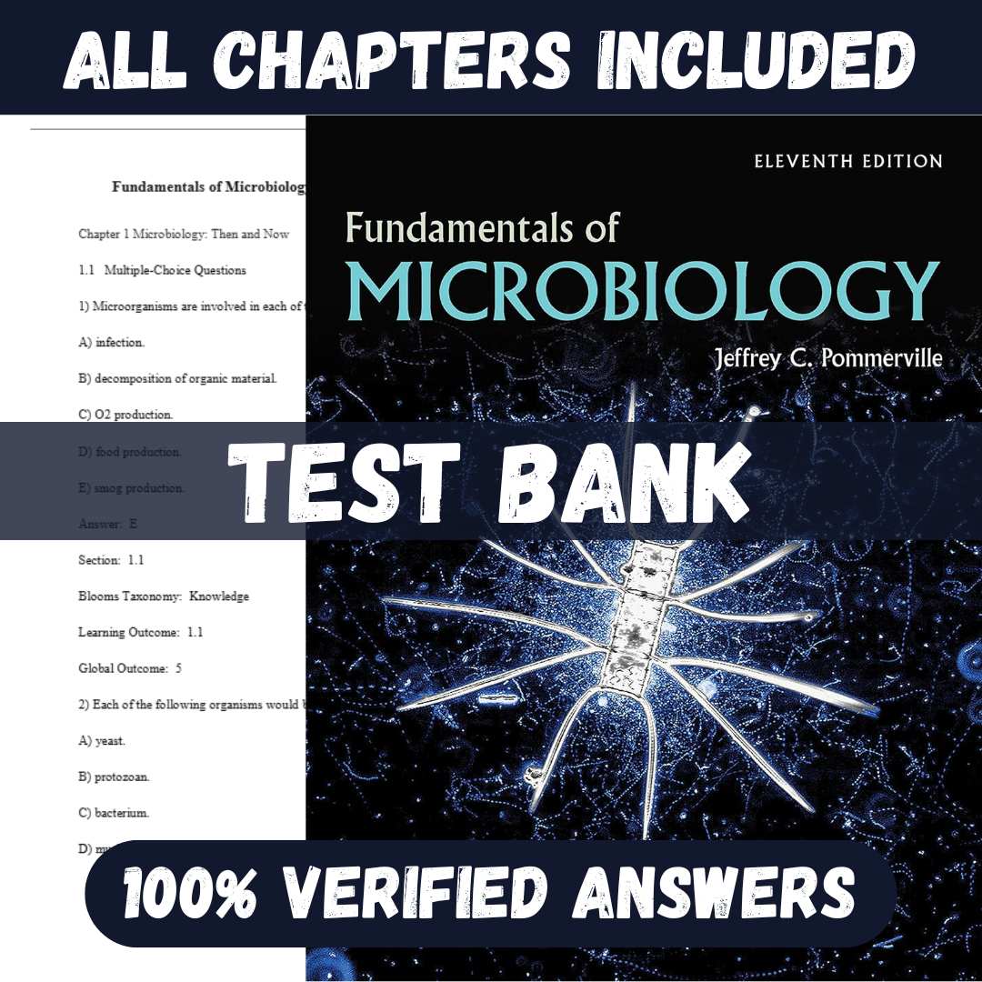 Test Bank for Fundamentals of Microbiology 11th Edition By Jeffrey Pommerville