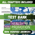 Test Bank Health Promotion Throughout the Life Span, 9th Edition (Edelman, 2018)