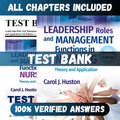 Test Bank Leadership Roles and Management Functions in Nursing 11th Edition ( Huston, 2023)