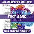 Test Bank for LoBiondo-Wood and Haber's Nursing Research in Canada Methods 5th Edition by Singh