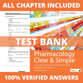 Test Bank Pharmacology Clear and Simple: A Guide to Drug Classifications and Dosage Calculations 4th Edition (Watkins, 2022)