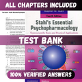Test Bank Stahl's Essential Psychopharmacology Neuroscientific Basis and Practical Applications 4th Edition (Stah, 2021)
