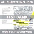 Test Bank for Statistics for Business and Economics 8th Edition by Carlson