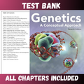 Test Bank - Genetics A Conceptual Approach, 7th Edition by Pierce
