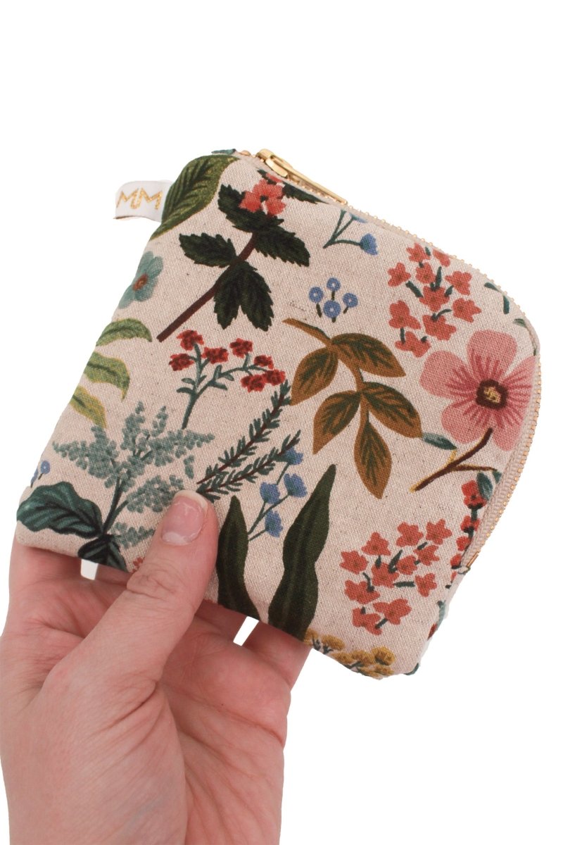 Wildflower Canvas Mini Purse Pouch