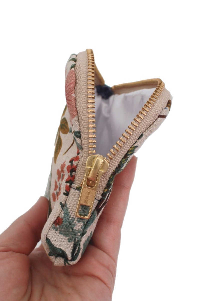 Wildflower Canvas Mini Purse Pouch